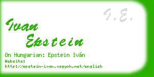 ivan epstein business card
